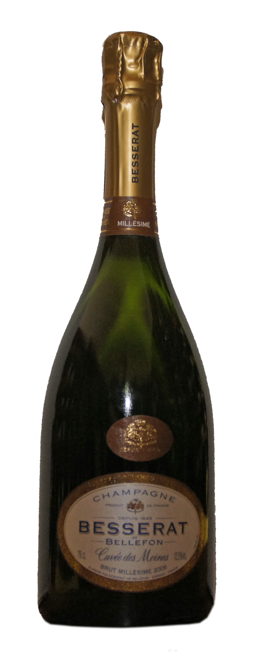 Champagne Cuveè des Moines, Brut Millesime 2006, B